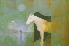 Hiding horse Akrylmaleri (30x30 cm) kr 4000 ur