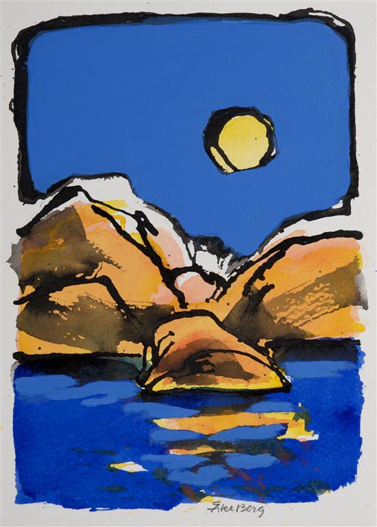Blå I Akvarell (27x19 cm) kr 6000 mr