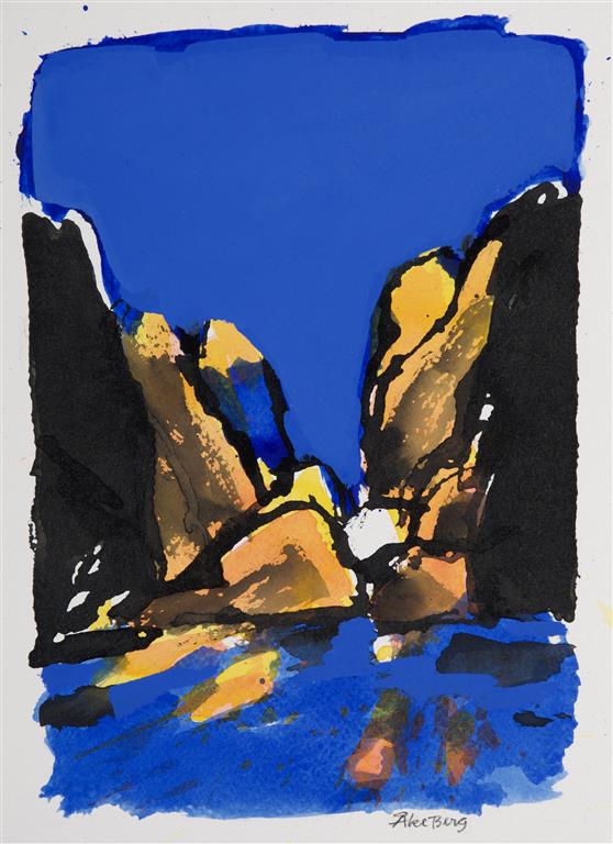 Blå II Akvarell (27x19 cm) kr 6000 mr