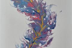 Hued Feather Akrylmaleri (35x27 cm) kr 2300 ur