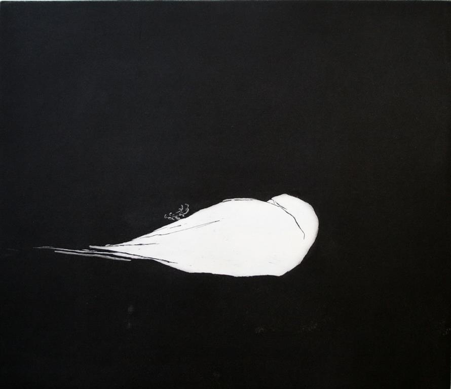 White bird Etsning 34x39,5 cm 2300 ur