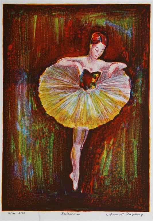 Ballerina Litografi 28x20 cm 2000 ur