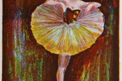 Ballerina Litografi 28x20 cm 2000 ur