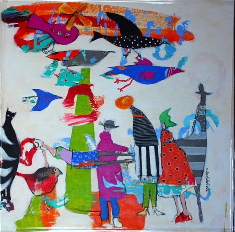 Hvilken fugl Akrylmaleri (60x60 cm) kr 6500 mr