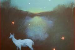 Ghost deer Akrylmaleri (30x30 cm) kr 5000 mr.