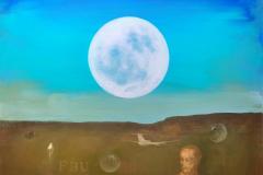 Giant moon Akrylmaleri (54x65 cm) kr 12000 ur