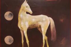 Golden horse Akrylmalei (40x40 cm) kr 8000 mr