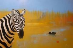 Misty lakes Akrylmaleri (70x100 cm) kr 17000 ur