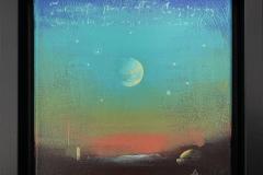 Rising moon Akrylmaleri (20x20 cm) kr 3500 mr