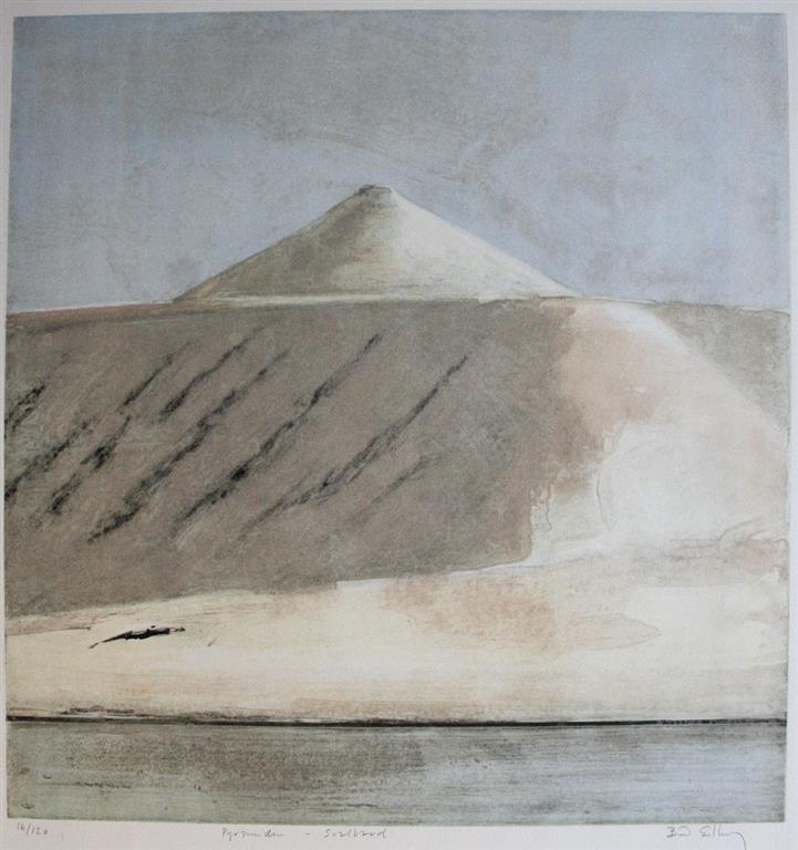 Pyramiden - Svalbard Litografi 52x50 cm 2300 ur