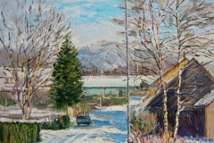 Bright Winter Day In Sandnes Oljemaleri (36x26 cm) kr 3500 ur