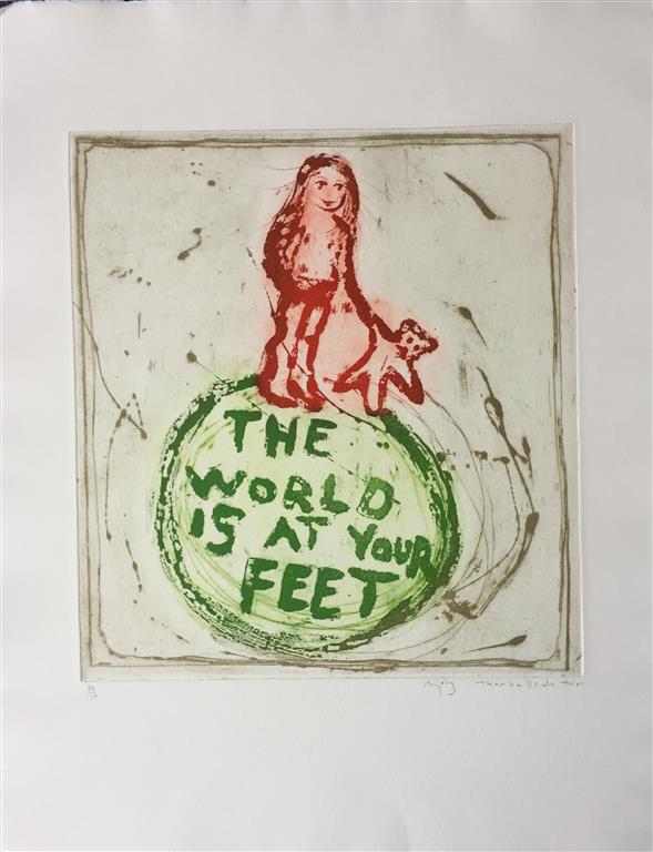 The world is at your feet Etsning (42x38 cm) kr 3500 ur