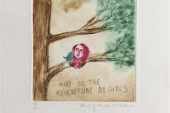 And so the adventure begins Etsning (15x14 cm) kr 1400 ur