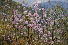 Blomsterglede I Oljemaleri 45x61 cm 3500 ur
