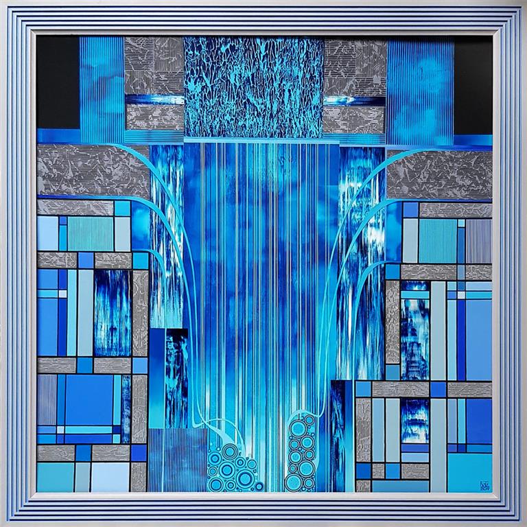 Waterfall Akrylmaleri (100x100 cm) kr 32000 mr