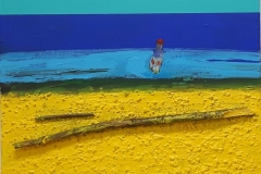 Shoreline V Akryl-mixed media på lerret (47x55 cm)