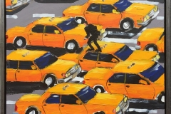 Gustaw Iwinski Taxi Akrylmaleri (50x50 cm) kr 4500 mr