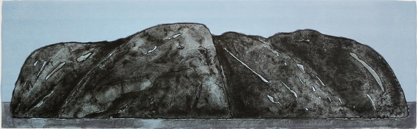 Midtfjordsholmen Litografi (25x80 cm) kr 2500 ur
