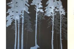 Elg i skog Litografi (55x41,5 cm) kr 4000 ur