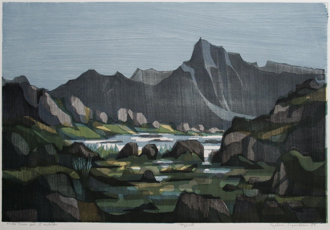 Hoeyfjell Tresnitt 46x68,5 cm 2100 ur