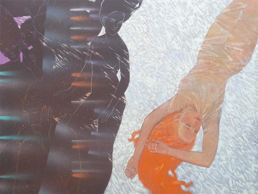 Insomnia 10393 Olje/akrylmaleri (90x120 cm) kr 25000 ur