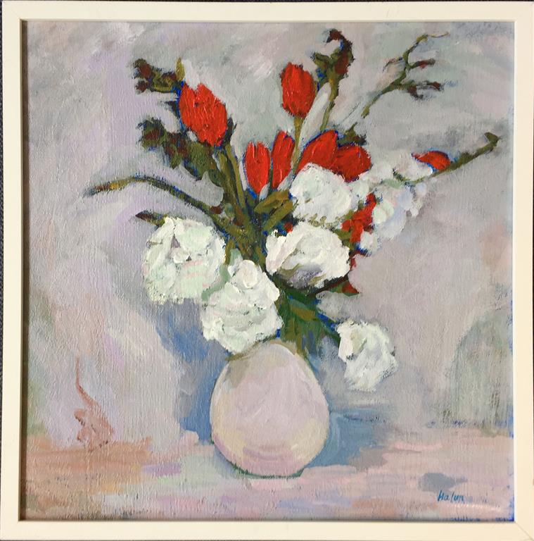 Blomster IV Akrylmaleri (50x50 cm) kr 3600 mr