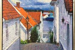 Gamle Stavanger Akrylmaleri (40x50 cm) kr 4500 mr