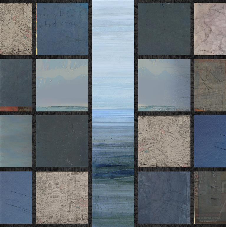 Blåne Akrylmaleri/trykk (90x90 cm) kr 25000 ur