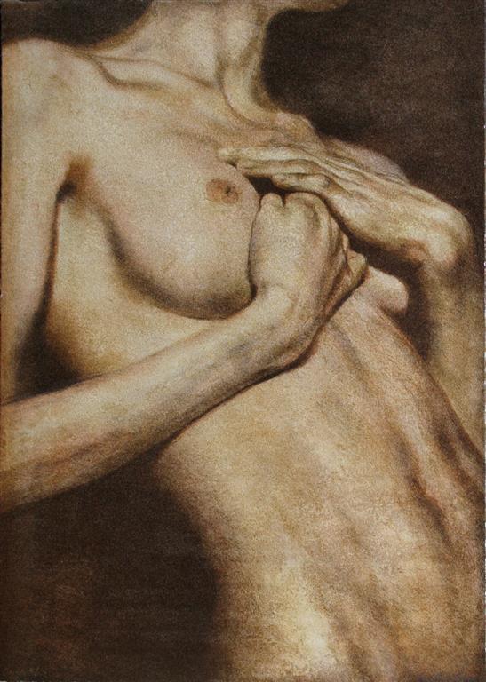 Kvinne torso Litografi 51x36 cm 2500 ur (Medium)