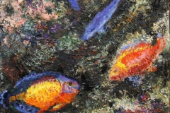 Korallrev III Oljemaleri (20x20 cm) kr 1200 ur