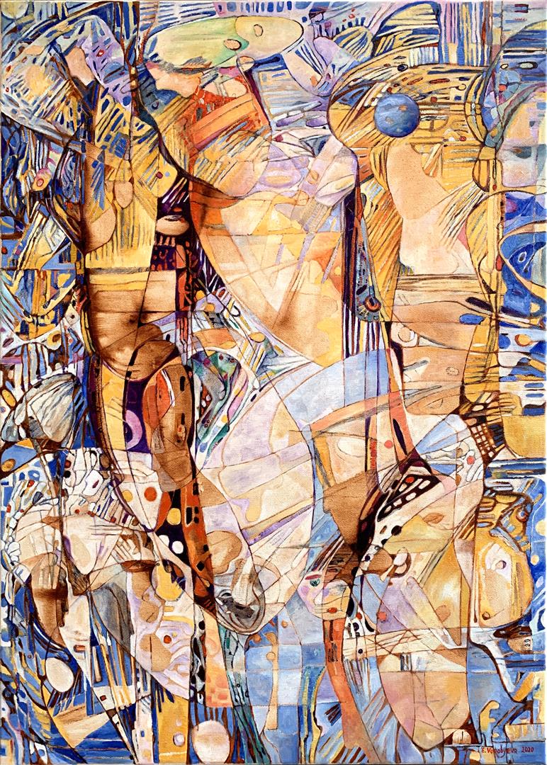 Elena Vorobyeva Stråler Olje på lerret (70x50 cm) kr 15000 ur
