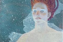 Julia Mordvinova Gilje "Mermaids dream II" Olje og akrylmaleri (60x60 cm) kr 7500 ur