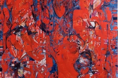 Elena Vorobyeva "Varme følelser" Oljemaleri (100x100 cm) kr 35000 ur