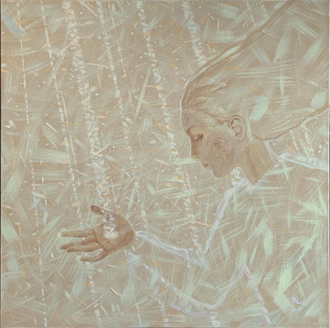 Julia Mordvinova Gilje: "Sol" Akryl, olje (80x80 cm) kr 12000 ur