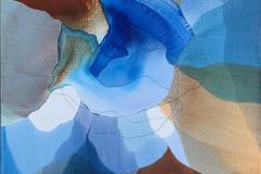 Annette Bryne: "Farger og flyt III" Akrylmaleri (60x60 cm) kr 6000 ur