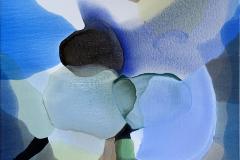 Annette Bryne: "Farger og flyt IV" Akrylmaleri (60x60 cm) kr 6000 ur