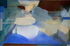 Annette Bryne: "Farger og flyt V" Akrylmaleri (80x120 cm) kr 12000 ur