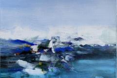 Jan Kristoffersen: "Ut mot havet II" Akrylmaleri (60x60 cm) kr 6500 ur