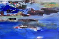 Jan Kristoffersen: "Ut mot havet I" Akrylmaleri (70x70 cm) kr 7500 ur