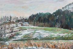 Andrey Belevich December snow. View of the Fields in Sandnes_2022 (19x33 cm) kr 2500 ur