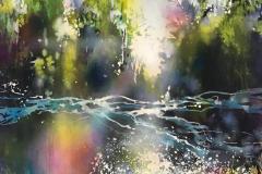 Claire Smith Dream of Forest Akrylmaleri (110x110 cm) kr 30000 ur