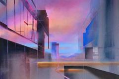 Claire Smith  Morning Light 3 Akrylmaleri (76x76 cm) kr 11000 ur