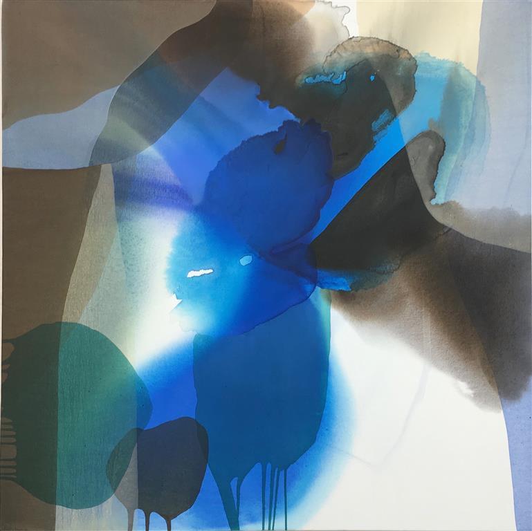 Annette Bryne Farger og fly III Akrylmaleri (100x100 cm) kr 12000