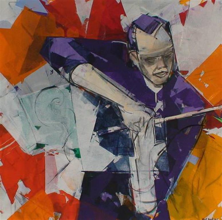 Dirigenten Akrylmaleri (80x80 cm) kr 10000 ur