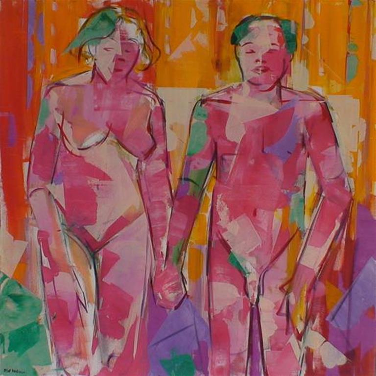 Mann og kvinne I Akrylmaleri (100x100 cm) kr 15000 ur