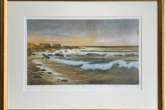 Strand ved Ogna Litografi (26x45 cm) kr 2400 mr