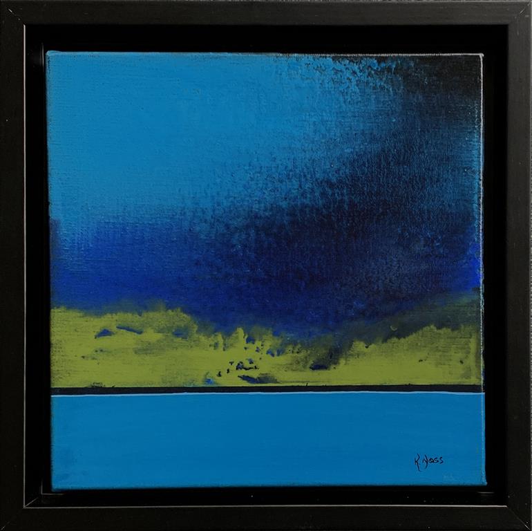 Blue Landscape 3 Akrylmaleri (30x30 cm) kr 4000 mr