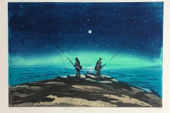 Nattens fiskere Etsning (34x50 cm) kr 3100 ur