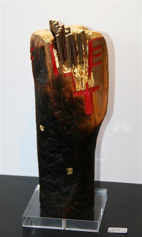 Crown of Iron Driftwood, iron, colour, blattgold, akrylsokkel 8000