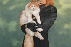 Catwoman Oljemaleri 110x90 cm 25000 ur